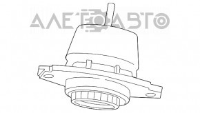 Подушка двигуна права Dodge Challenger 09- 3.6 потріскані пильовик