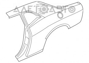 Четверть крыло задняя правая Dodge Challenger 09- графит, деланая, примята, тычки