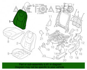 Сидіння водія Ford Edge 16- без airbag, електро, ганчірка беж