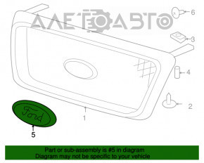 Эмблема решетки радиатора Ford Escape MK3 13-16 дорест новый неоригинал
