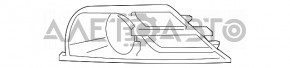 Накладка центральної решітки прав Chrysler 200 15-17