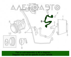 Трубка кондиционера конденсер-компрессор Jeep Compass 11-16 первая 2.4