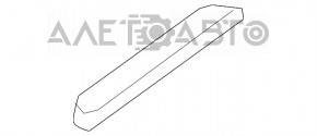 Накладка порога наруж задняя левая Nissan Murano z52 15- хром, тип 1, трещина в креплении