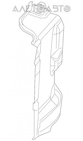 Защита арки боковая передняя правая Chrysler 200 15-17 2.4 трещины