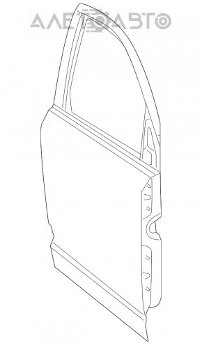 Дверь голая передняя правая Dodge Journey 11- серебро PS2, крашенная, тычки