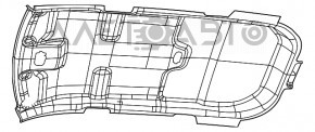 Обшивка потолка Dodge Journey 11- серый без люка, под химчистку