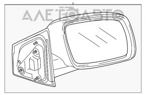 Зеркало боковое правое Dodge Journey 11- 5 пинов, подогрев, структура, черное