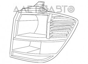 Фонарь внешний крыло правый Dodge Journey 11- LED светлый, трещины на стекле