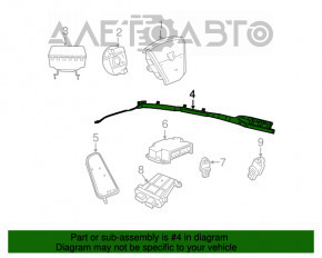 Подушка безопасности airbag боковая шторка правая Jeep Patriot 11-17