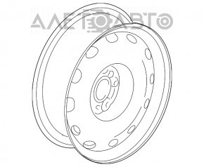 Запасное колесо докатка Chrysler 200 11-14 R16