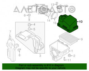 Корпус повітряного фільтра Mazda 6 13-17 2.5 верхня частина