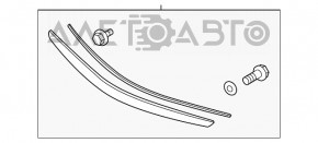 Молдинг капота хром Hyundai Sonata 11-15 слом креп, тички, пісок
