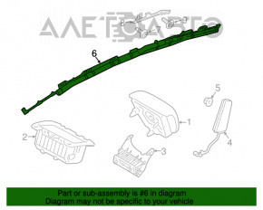 Подушка безпеки airbag колінна водійська лев Ford Fiesta 11-19 сер