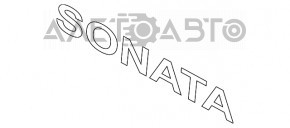 Эмблема надпись Sonata крышки багажника Hyundai Sonata 11-15