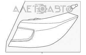 Фонарь внешний крыло правый Honda Accord 18-22 песок