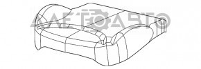 Сидіння водія Fiat 500L 14- без airbag, хутро, шкіра черн з корич вставки, підігрів, стріл