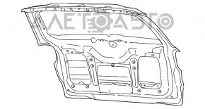 Дверь багажника голая со стеклом Fiat 500L 14-
