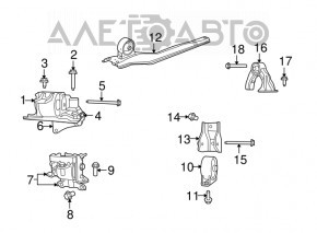 Подушка двигуна права Jeep Compass 11-16 2.0, 2.4, AWD, FWD