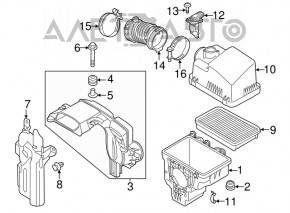 Корпус повітряного фільтра Mazda 6 13-17 2.5 верхня частина
