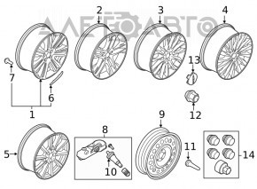 Запасное колесо докатка Lincoln MKC 15- R17 155/70