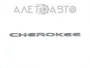 Емблема напис Cherokee перед лев двері Jeep Cherokee KL 14- чорний глянець