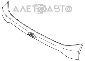 Ліхтар внутрішній кришка багажника центр Ford Edge 15-18 дорест, sport, titanium, зі значком, подряпини