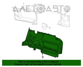 Обшивка арки правая Jeep Patriot 11-17 царапины, без заглушки