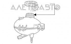 Розширювальний бачок охолодження Fiat 500X 16-18 1.4, 2,4 з кришкою