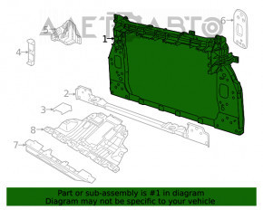 Телевизор панель радиатора Jeep Renegade 15-18 дорест, облом крепл, примято