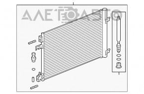 Радиатор кондиционера конденсер Chevrolet Cruze 11-15