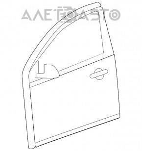 Дверь голая передняя левая Nissan Versa Note 13-19 2014 серебро K23, замята, тычки