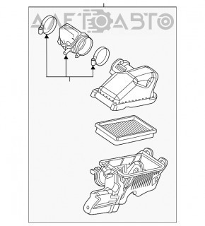 Корпус повітряного фільтра Nissan Versa Note 13-19 1.6 надлом креп