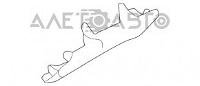 Накладка колени водителя Nissan Versa 12-19 usa черн, отверстия