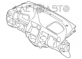 Торпедо передня панель з airbag Nissan Versa Note 13-16 дорест, подряпина