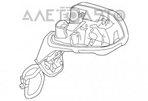 Дзеркало бічне ліве Nissan Versa Note 13-19 3 піна, графіт, потертості