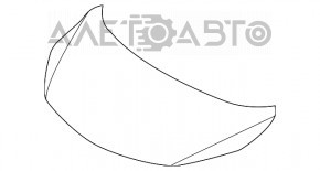 Капот голый Nissan Versa Note 13-19 белый QAC