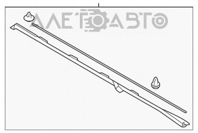 Порог правый Subaru Forester 14-18 SJ структура, трещина, затёрт