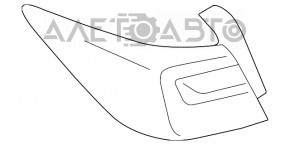 Фонарь внешний крыло правый Subaru Legacy 15-19 топляк, не работают диоды стопа
