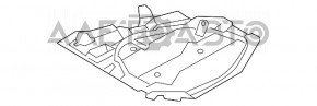 Защита бака задняя правая Subaru Forester 14-18 SJ затертая