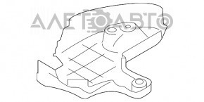 Защита днища правая Subaru Forester 14-18 SJ трещина, примята