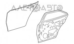 Дверь голая задняя правая Toyota Camry v70 18- новый OEM оригинал, гнутый низ