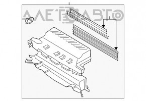 Жалюзи дефлектор радиатора в сборе Ford Escape MK3 13-16 дорест 1.6T, 2.5