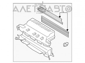 Жалюзи дефлектор радиатора в сборе Ford Escape MK3 17-19 рест 1.5T 2.0T 2.5 с мотором, надломаны крепления, трещины