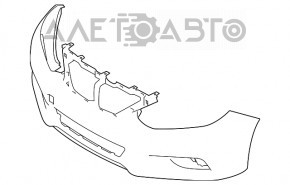 Бампер передний голый Nissan Altima 16-18 рест белый QAK, слом креп, вмятинки