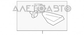 Молдинг крила трикутник лев Ford Fusion mk5 13- один хром, обламали кріплення