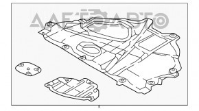 Защита двигателя Mazda CX-9 16- FWD, потерта, без лючка