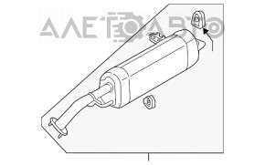 Глушник задня частина з бочкою Hyundai Elantra AD 17-202.0 відпиляна шпилька, прим’ята