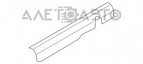 Накладка порога передня внутрішні ліва Hyundai Elantra AD 17-20 чорна, потерта