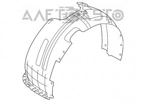 Подкрылок передний правый Hyundai Elantra AD 17-18 дорест, трещины