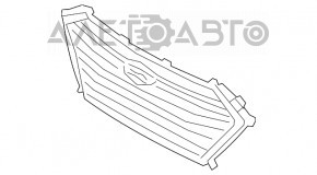 Решетка радиатора grill Hyundai Elantra AD 17-18 дорест, хром, царапины, тычки, трещина на хроме